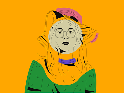 Bold Look bold character expression face fashion hat illustration look