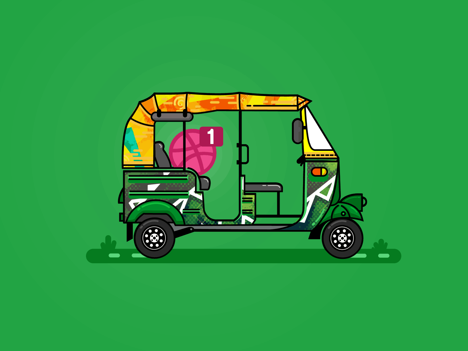 Dribbble invitation animated gif animation branding cardesign dribble shot dribbleartist gifs icon illustration art invite ui ux uidesign vector art vector illustration