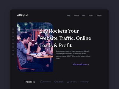 v6Digital - Sky Rockets Your Website Traffic, Online Leads & Pro clean ui content design content marketing content strategy design interface leads minimal payment ppc profit seo seo agency seo company seo services ui user experience user inteface ux web design