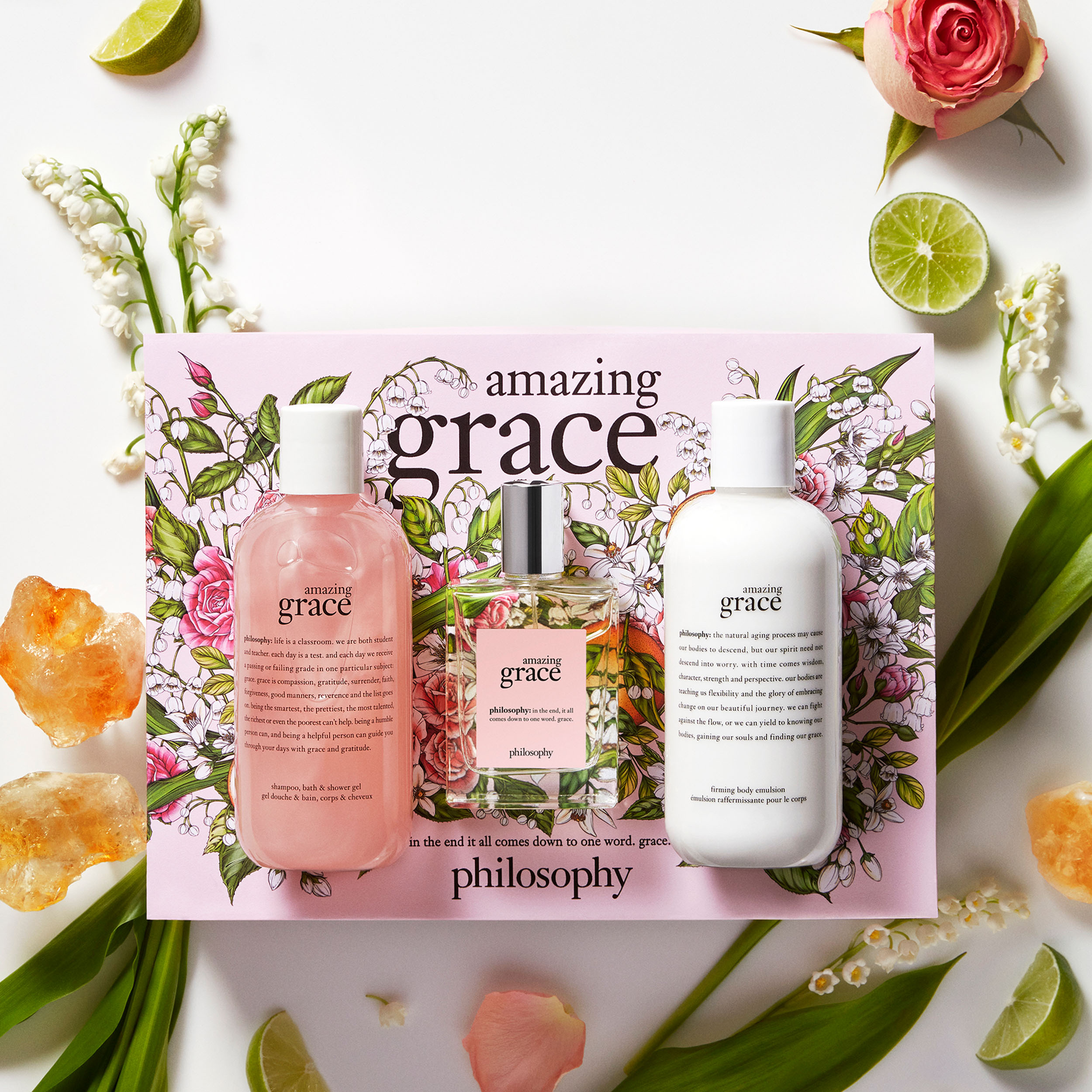 Philosophy x Maggie Enterrios botanical branding cosmetic design drawing floral flowers illustration packaging pattern perfume surface design