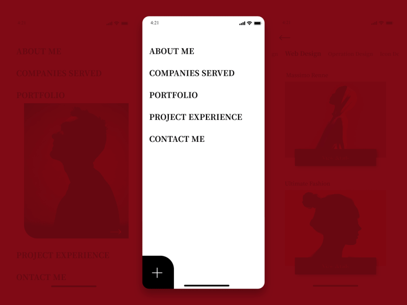 PORTFOLIO animation gif interface portfolio ui