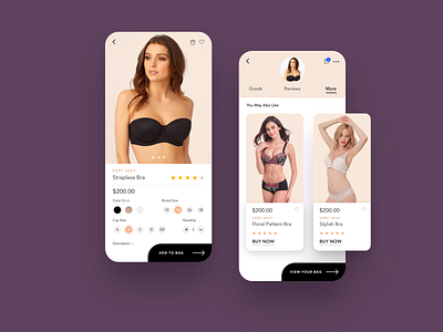 Clovia Lingerie brand shop app black white bra brand branding clean dailyui design dribble figma ladies lingerie minimal pink ui uidesign ux website women