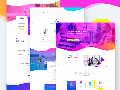 Investment Web Platform b2b brand creative design enterprise figma graphic illustration interface investment saas sales page ui ux web website