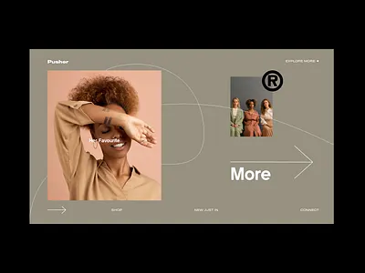 Pusher branding clean design modern typogaphy ui ux web web design website