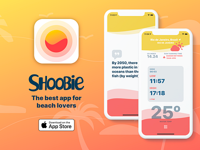 Shoobie app - coming soon app iphone sea shoobie tide weather app