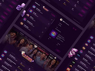 Casino Listing dark ui ui ux web