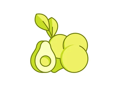Grocery 045/100 avocado broccoli dailyicon design food fruit green grocery icon illustration minimal organic shadow vector vegetables