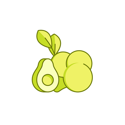 Grocery 045/100 avocado broccoli dailyicon design food fruit green grocery icon illustration minimal organic shadow vector vegetables