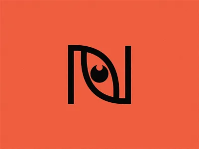 N + eye / logo idea eye letter n