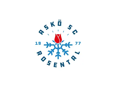 Snow Rose - SC Rosental brand brand design brand identity branding flower logo logo design logodesign logodesigns logotype rose roses ski ski club snow snowflake sports design sports logo