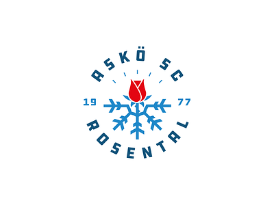 Snow Rose - SC Rosental brand brand design brand identity branding flower logo logo design logodesign logodesigns logotype rose roses ski ski club snow snowflake sports design sports logo