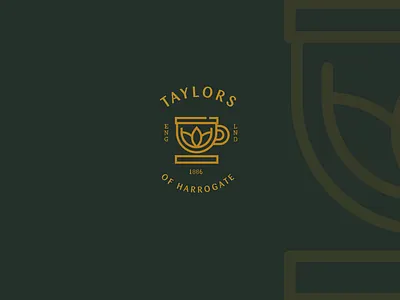 Taylors of Harrogate art behance branding color dribbble english flat icon illustration logo logo design logodesigner logos minimal modern simple symbol tea vector work