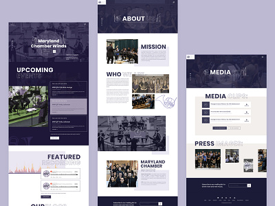 Maryland Wind Festival Design clean donate event landingpage music musician ui ux web website