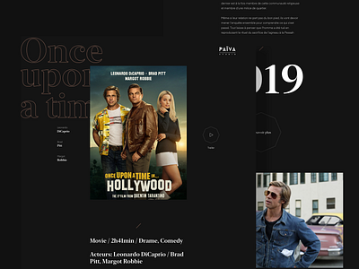 Movie Page Païva art direction branding design desktop interface landing product typography webdesign website