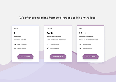 Pricing plans button daily ui minimal options plans pricing pricing plans