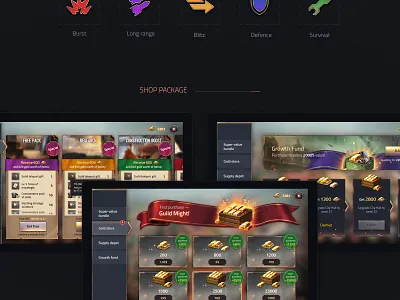 Shop screens button game gold icon illustration shop ui war ww2