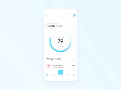 Gamified Health App Interactive Prototype app clean freebie gamification gamified health health app interaction ios minimal protopie ui