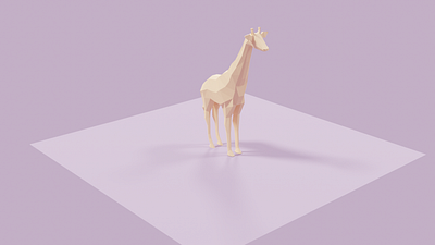 Low Poly Giraffe 3d b3d blender debut shot giraffe illustration lowpoly minimal