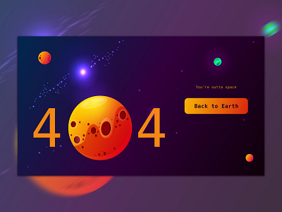 100 DailyUI #008 - 404 Page 404 404 error 404 error page 404 page adobe illustrator daily ui dailyui dailyuichallenge design error error page figma illustrator sketch space ui ux web