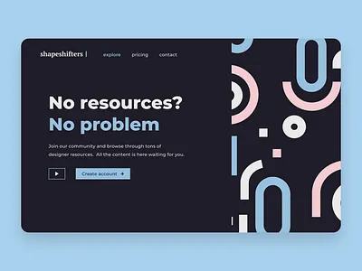 Shapeshifters UI figma illustration landing ui uidesign ux website