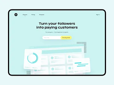 Follower - Landing page app colors illustration landing page product typography web website