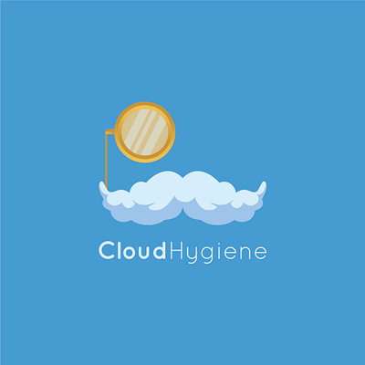 Cloud hygiene logo app branding cloud cloudhygiene design logo logo design modern mustache simple typography ui ux vector