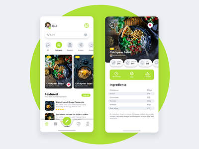 Recipe App Design 2020 adobe xd app app design design mobile mobile first modern recipe ui ui design ui ux