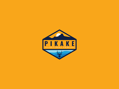 Pikake National Park Logo Design Challenge Day 20 branding clean colorful creative dailylogo dailylogochallenge day 20 deer identity logo logodesign logodesignchallenge logodesigners mountain national national park pikake sun versatile