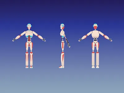 4th Industrial Revolution affinitydesigner androit character cyborg future illustration robot technology timetravel