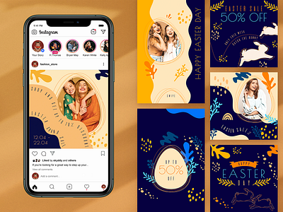 Easter Instagram Templates easter instagram instagram posts psd social media templates