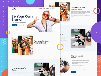 OwnIt adobe xd branding development fashionwebsite html influencers photoshop styles ui ux web webdesign