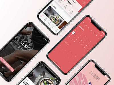 LS fitness fitness fitness app pink red sport