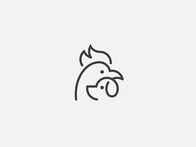 Rooster & Dog animal animal logo chicken chicken logo dog dog logo identity illustration line logo logomark mark puppy rooster rooster logo spg stroke symbol