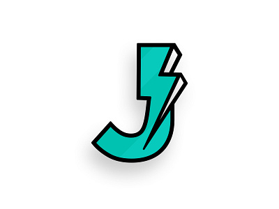 Jerry Works contemporary design emblem j lightening logo modern monogram sales thunder thunderbolt