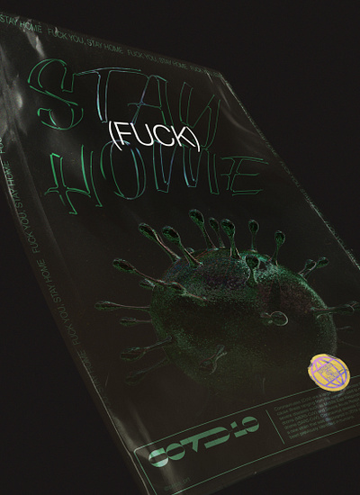 Poster 2 #StayHome - COVID-19 covid19 design editorial fuck graphic graphic design graphicdesign green mockup poster type typo typogaphy virus world