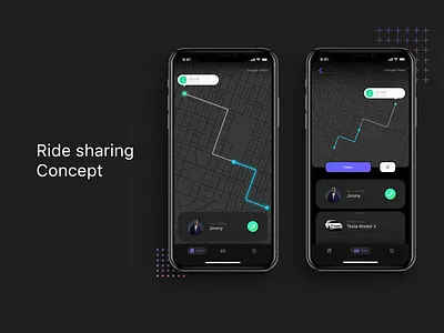 Ride sharing Concept concept dailyui design graphic design graphicdesign ios map maps modern ui uidesign userinterface ux