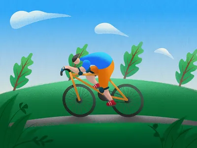Steep Hills Ahead 🚴‍♀️ character design digital artwork digital illustration illustrator art vector artist vector artwork vector graphic vector illustration web illustration