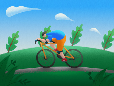 Steep Hills Ahead 🚴‍♀️ character design digital artwork digital illustration illustrator art vector artist vector artwork vector graphic vector illustration web illustration