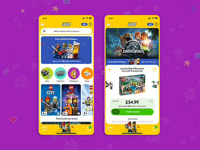LEGO UX / UI Design - Lego Shop adobe xd app design freelance designer lego store store app ui ui design user interface user interface design ux ux design ux designer uxdesign