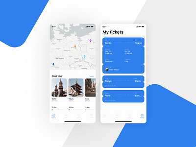 Fly tickets UI/UX App app interface mobile tickets travel ui usability ux