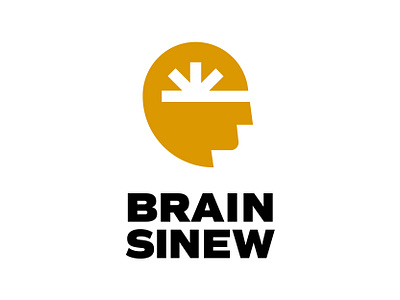 Brain Sinew brain casestudy head kansas logo logotype mark process symbol wichita wiens yellow