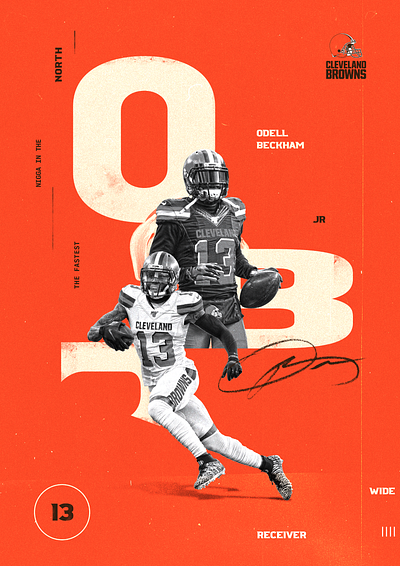 OBJ Poster Process art artdirection artdirector broadcast cinema4d espn nfl photoshop poster sports