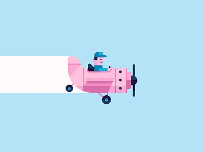 Plane in the sky brand branding cloud clouds dribbble flat icon illustration man plane planes simple sky vehicle