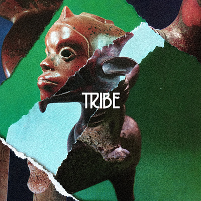 Tribe Cover - Feb 2018 african art artwork branding collage culture design events graphic design heritage logo logo design music photoshop poster repurposed texture tribal tribe typography vintage