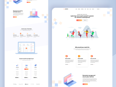 Saas Startup Landing page 3d app app landing art brand branding clean concept creative design illustraion ios logo minimal ui ux web design