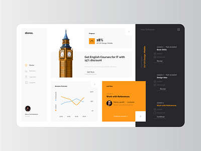 Disnos - eLearning Educational Platform app class course courses e learning education education app enterprise learning learning app learning platform lesson lessons rondesign service study teach teaching