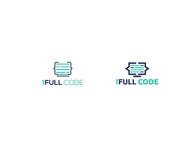 The Full Code Logo brand identity business logo clever smart modern company logo concept corporate identity creative logo logo design logotype mark logomark brandmark minimalist logo monogram symbol typography vector web dev web developer website builder