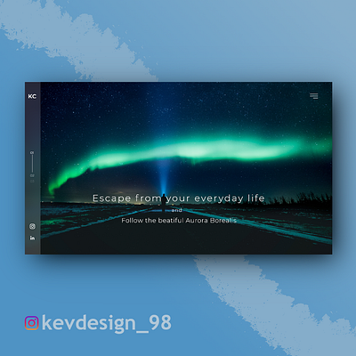 Escape adobe design adobexd aurora aurora borealis design design inspiration minimal minimalist minimalistic ui ux webdesign website design