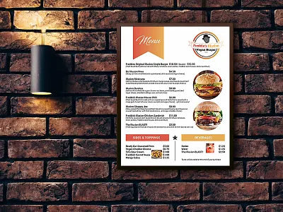 Menu Design burger menu fastfood menu menu design