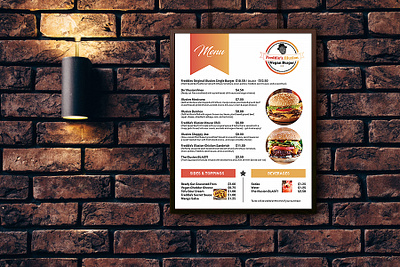 Menu Design burger menu fastfood menu menu design
